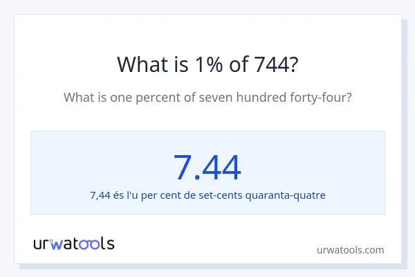 Quin és l'1% de 744?