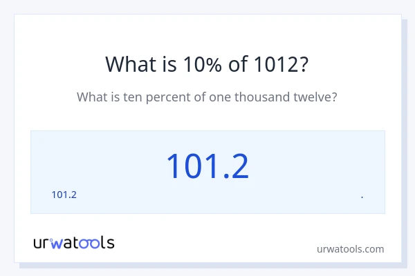 1012 இல் 10% என்றால் என்ன?