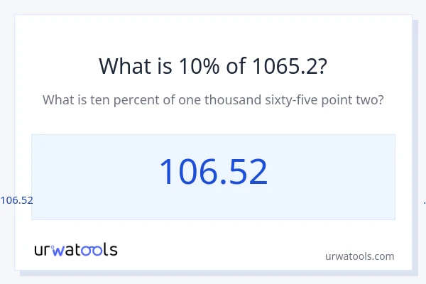 1065.2 യുടെ 10% എന്താണ്?