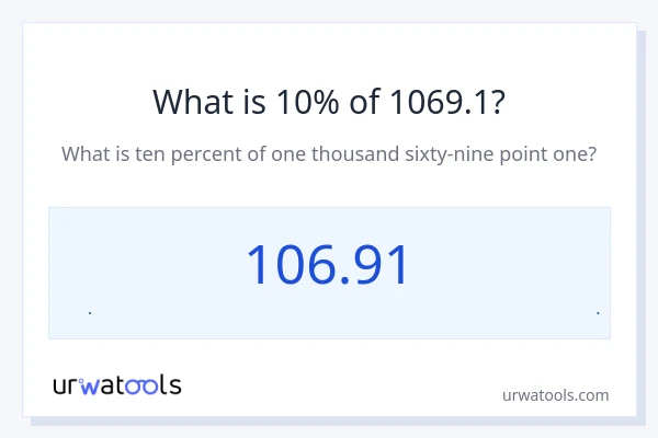 1069.1 ರಲ್ಲಿ 10% ಎಂದರೇನು?