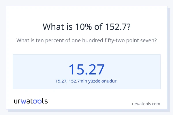 152.7'nin %1'i nedir?