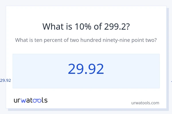 299.2 ರಲ್ಲಿ 10% ಎಂದರೇನು?
