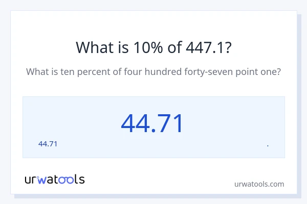 447.1 లో 10% ఎంత?