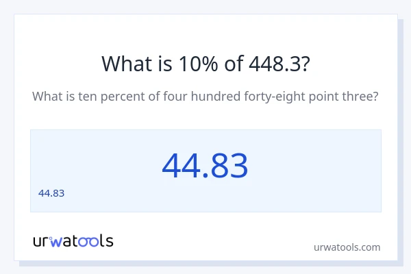 448.3 లో 10% ఎంత?
