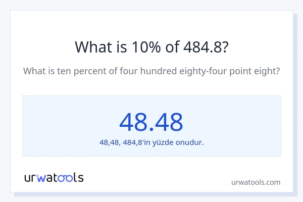 484.8'nin %1'i nedir?