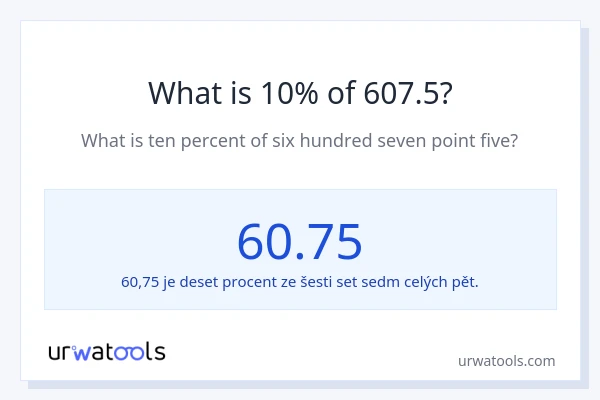 Kolik je 10 % z 607.5?