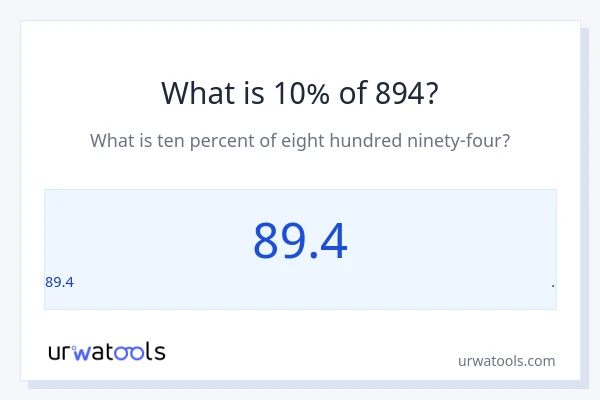 894 இல் 10% என்றால் என்ன?