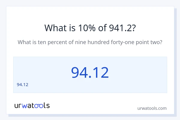 941.2 లో 10% ఎంత?