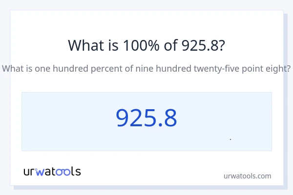 100% از 925.8 چقدر است؟