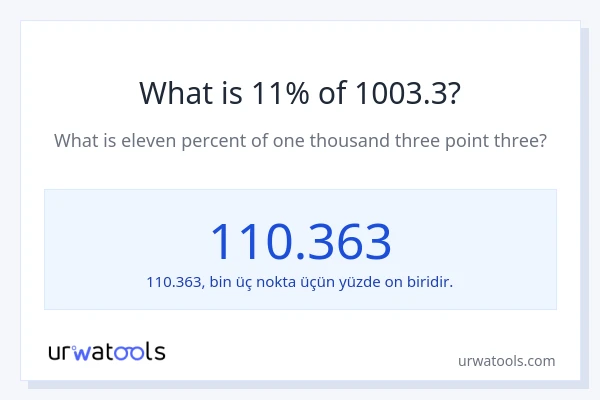 1003.3'nin %1'i nedir?