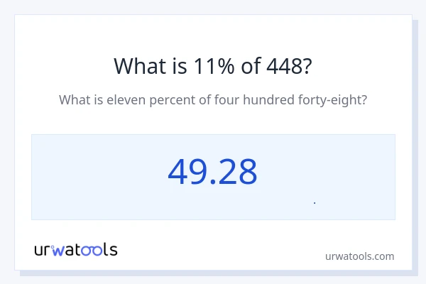 11% از 448 چقدر است؟