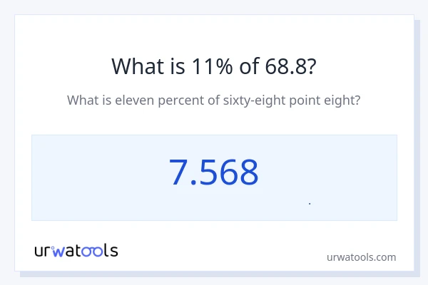 11% از 68.8 چقدر است؟