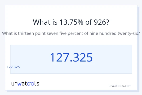926 లో 13.75% ఎంత?