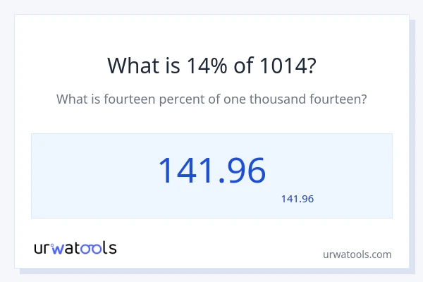 1014 کا 14% کیا ہے؟