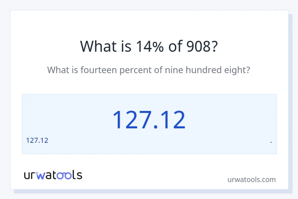 908 இல் 14% என்றால் என்ன?