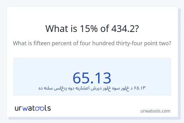 د 434.2 15٪ څومره دی؟