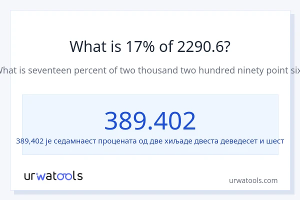 Колико је 17% од 2290.6?