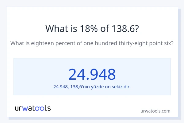 138.6'nin %1'i nedir?