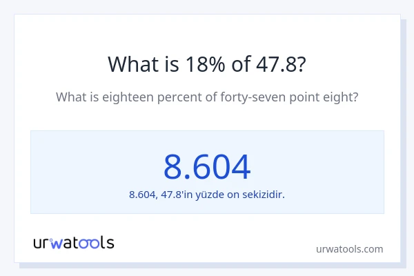 47.8'nin %1'i nedir?