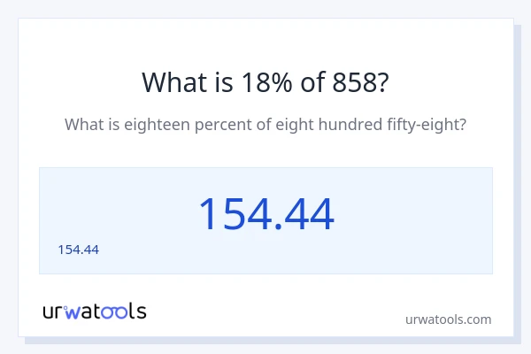 858 లో 18% ఎంత?