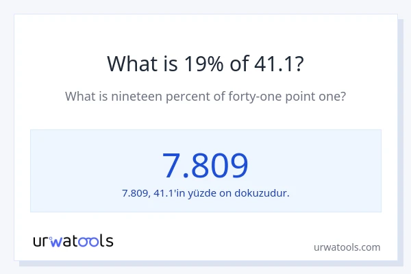 41.1'nin %1'i nedir?