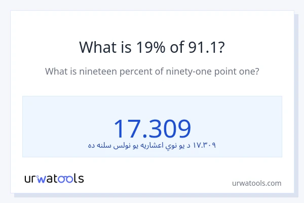 د 91.1 19٪ څومره دی؟