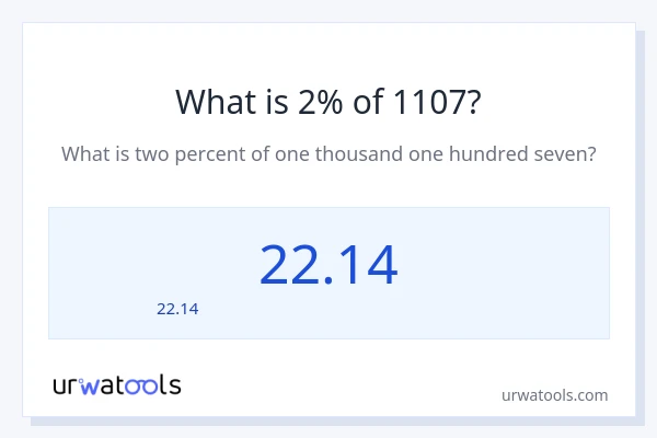 1107 లో 2% ఎంత?