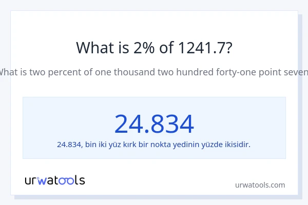 1241.7'nin %1'i nedir?