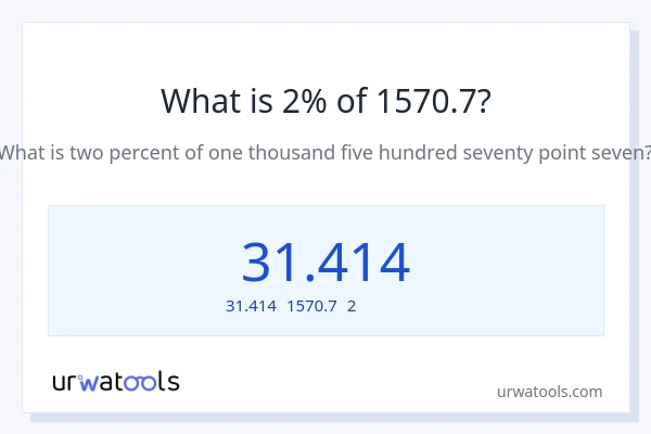 1570.7の2%は何ですか?