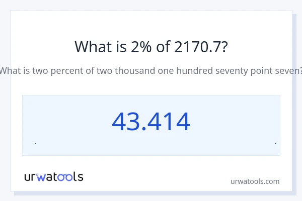 2170.7 ರಲ್ಲಿ 2% ಎಂದರೇನು?