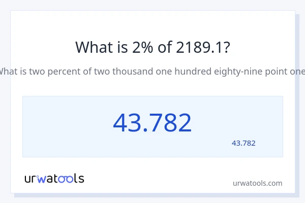 2189.1 کا 2% کیا ہے؟