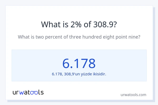 308.9'nin %1'i nedir?