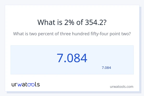 354.2 کا 2% کیا ہے؟