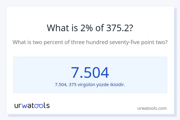 375.2'nin %1'i nedir?