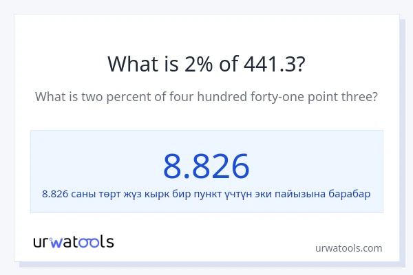 441.3 нын 2% канча?