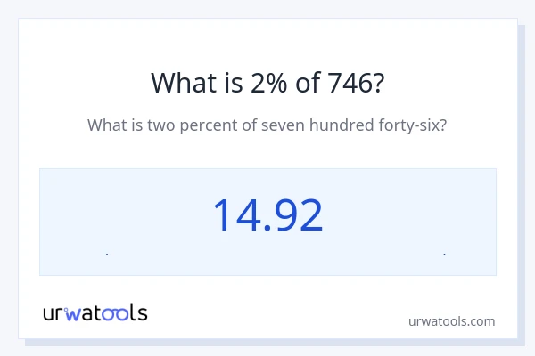 746 ರಲ್ಲಿ 2% ಎಂದರೇನು?