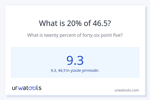 46.5'nin %1'i nedir?