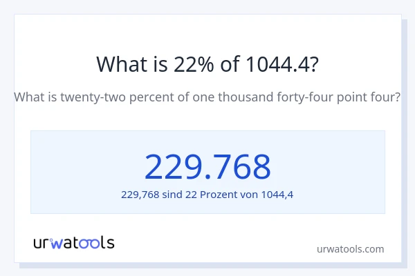 Was ist 22% von 1044.4?