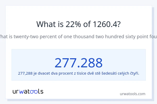 Kolik je 22 % z 1260.4?