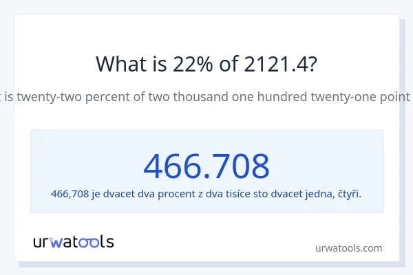 Kolik je 22 % z 2121.4?