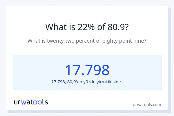 80.9'nin %1'i nedir?