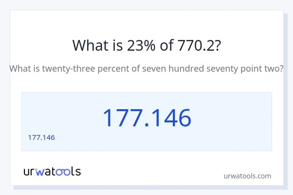 770.2 లో 23% ఎంత?