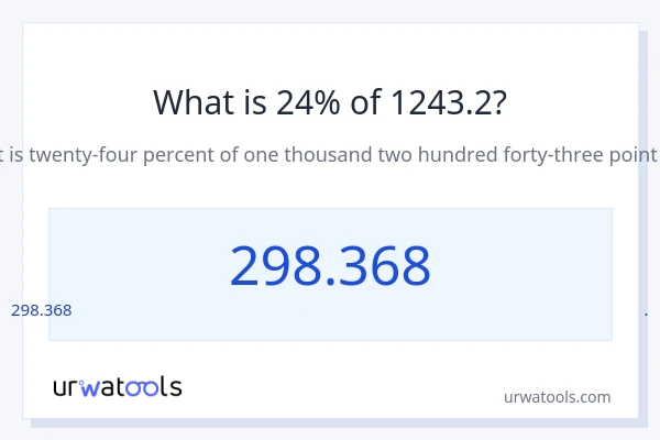 1243.2 లో 24% ఎంత?