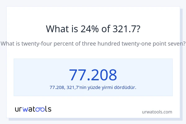 321.7'nin %1'i nedir?