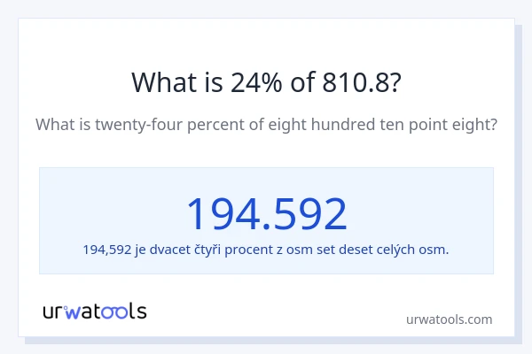 Kolik je 24 % z 810.8?