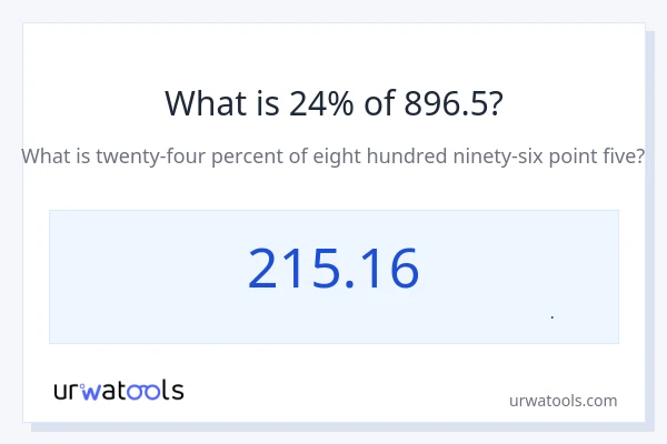 24% از 896.5 چقدر است؟