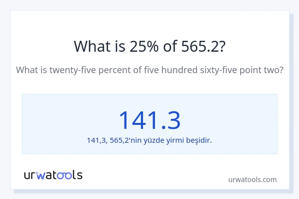 565.2'nin %1'i nedir?