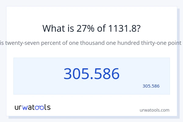27% از 1131.8 چقدر است؟