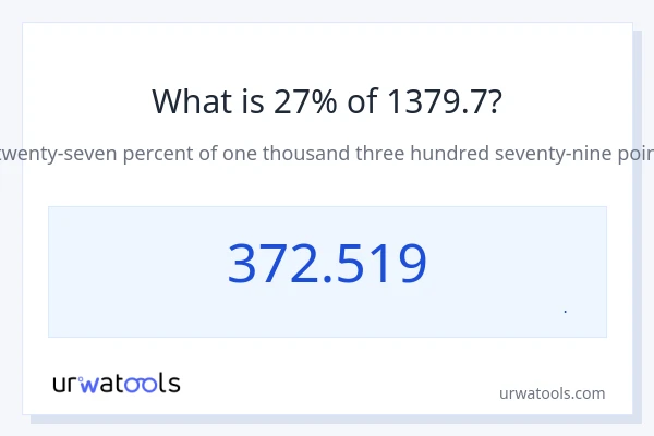 27% از 1379.7 چقدر است؟