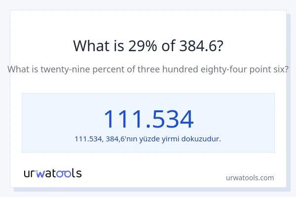384.6'nin %1'i nedir?